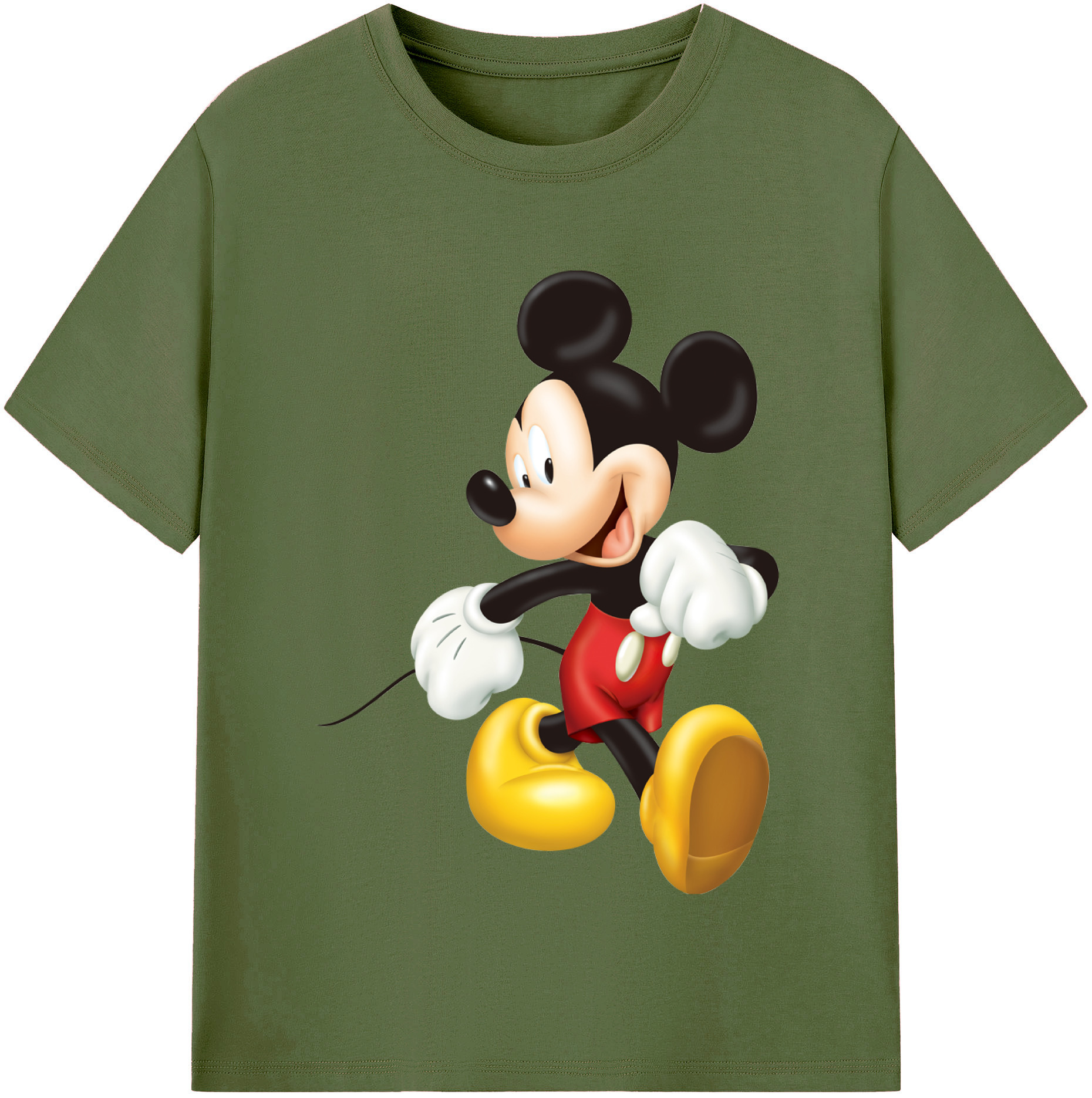 （画像用） ミッキーマウス Mickey Mouse 綿100％半袖Tシャツ（フロントプリント）